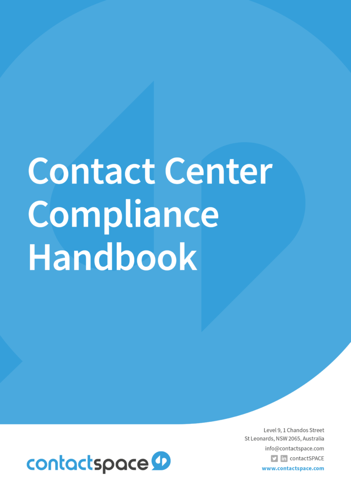 contactSPACE compliance handbook cover page.
